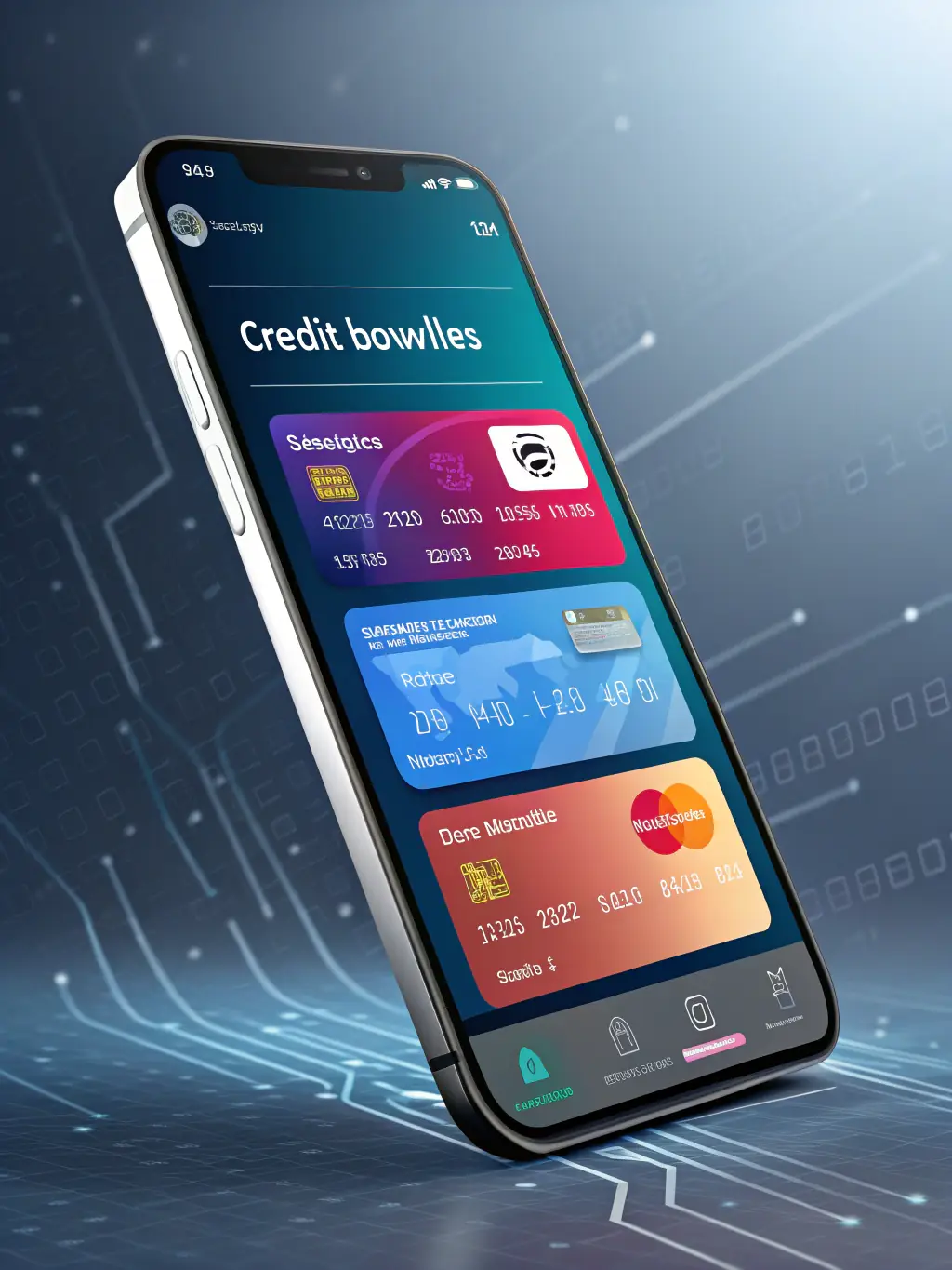 A digital illustration of a smartphone displaying a payment plan interface, with icons representing installment options, a calendar, and a shopping cart. The design is clean, with a professional and trustworthy appearance, featuring soft blue and white tones.